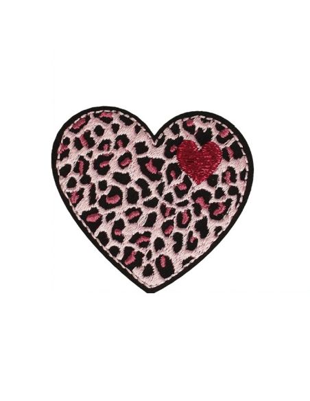 Toppa termoadesiva cuore - Pantera Rosa
