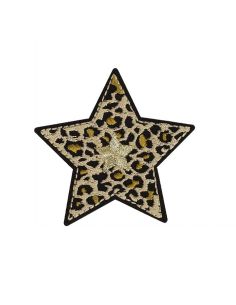 Toppa termoadesiva stella - Pantera beige