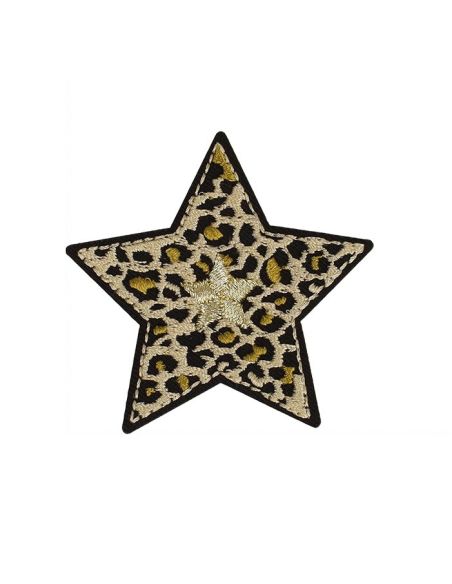 Toppa termoadesiva stella - Pantera beige