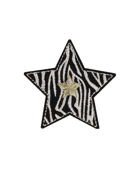 Toppa termoadesiva stella - Zebra