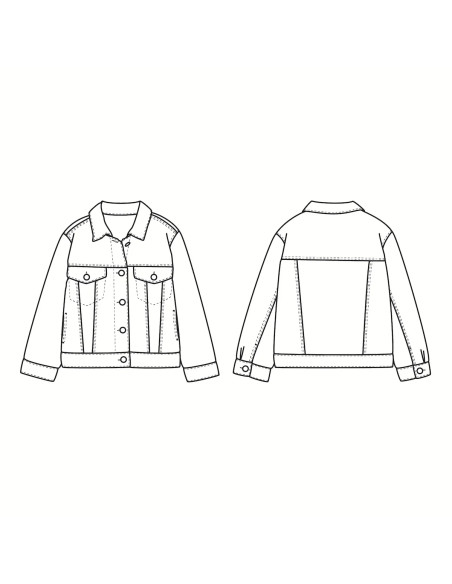 Modello di giacca per bambini Chicago - Ikatee
