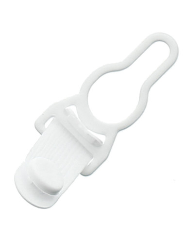 Fibbia reggicalze in metallo - Bianco