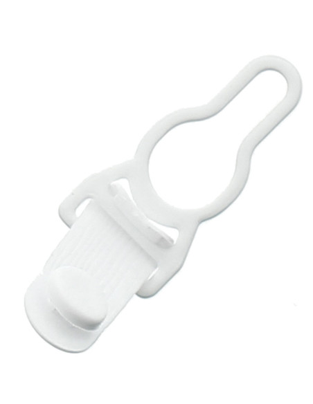 Fibbia reggicalze in metallo - Bianco