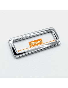 Fibbia rettangolare in metallo - Argento 38 mm