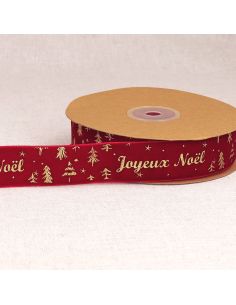 Nastro di velluto Buon Natale - Rosso