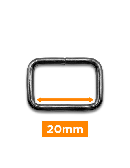 Fibbia rettangolare - Cannone da 20 mm