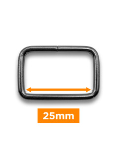 Fibbia rettangolare - Canone da fucile 25 mm