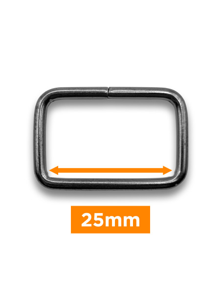 Fibbia rettangolare - Canone da fucile 25 mm