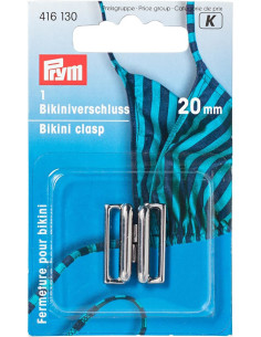Fermagli per costume da bagno in metallo quadrato - Argento