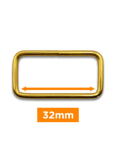 Fibbia rettangolare - Oro 32 mm