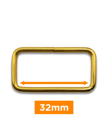 Fibbia rettangolare - Oro 32 mm