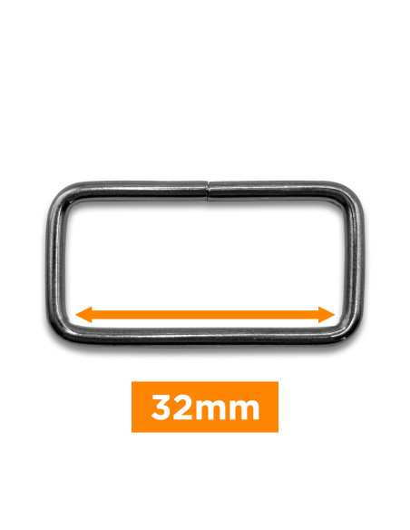 Fibbia rettangolare - Canne di fucile 32 mm