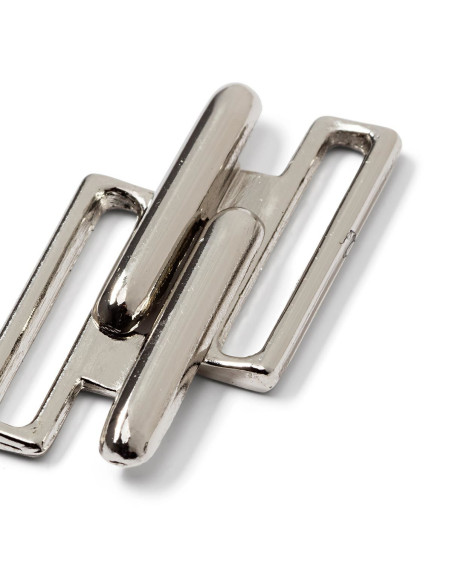 Fermagli per costume da bagno in metallo quadrato - Argento