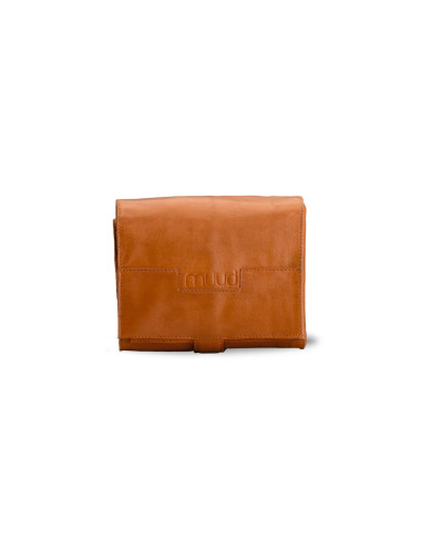 Custodia in pelle per aghi circolari Muud Stockholm XL - Whisky