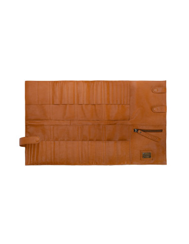 Custodia in pelle per aghi circolari Muud Stockholm XL - Whisky