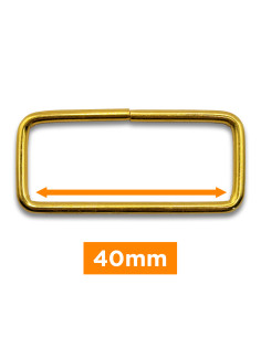 Fibbia rettangolare - Oro 40 mm