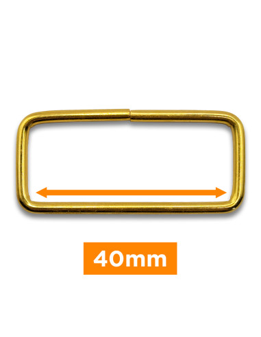 Fibbia rettangolare - Oro 40 mm