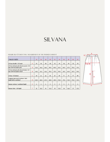 Modello di gonna Silvana - Maison Fauve