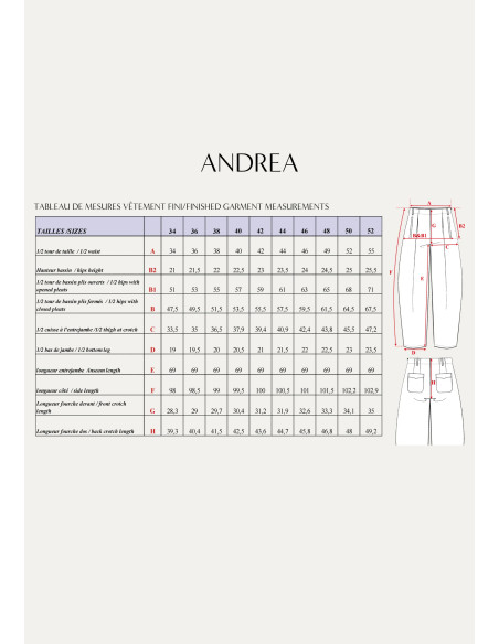 Modello di pantaloni Andréa - Maison Fauve