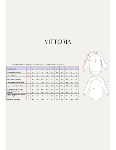 Modello di camicia Vittoria - Maison Fauve
