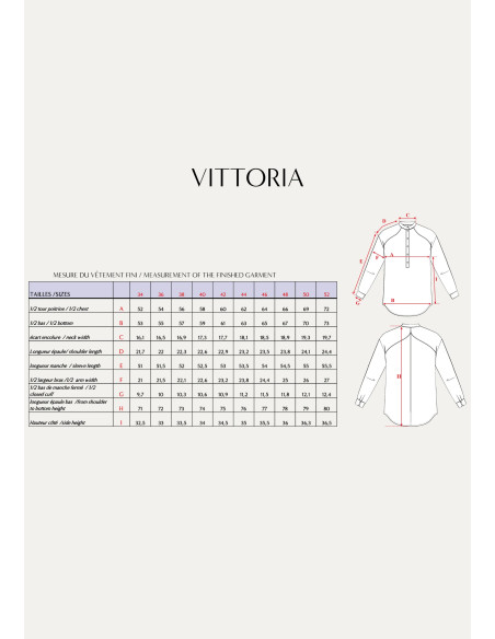 Modello di camicia Vittoria - Maison Fauve