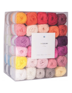 Scatola 60 gomitoli di cotone Ricorumi