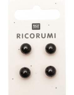 Carta di 4 occhi 8,5 mm nero Ricorumi