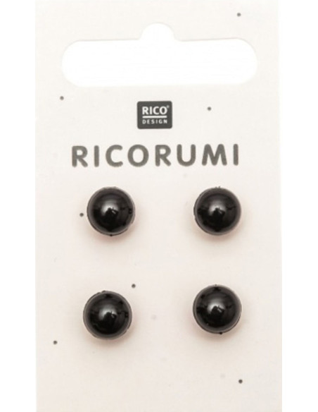 Carta di 4 occhi 8,5 mm nero Ricorumi