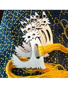 Set di 5 organizzatori di fili in legno per ricamo - Volpe