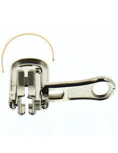 Doppio cursore per chiusura sintetica 6 mm - Argento