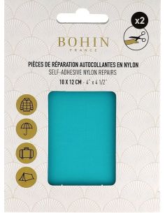 Toppe adesive in nylon Bohin - Blu turchese