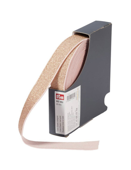 Elastico color oro rosa 25 mm