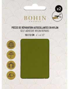Toppe adesive in nylon Bohin - Verde foglia