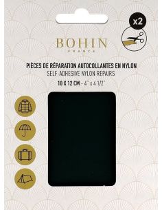 Toppe adesive in nylon per riparazioni Bohin - Verde scuro
