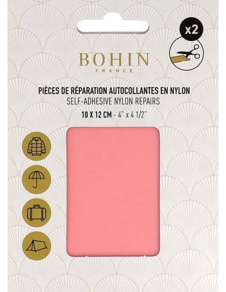 Toppe adesive in nylon Bohin - Rosa pastello