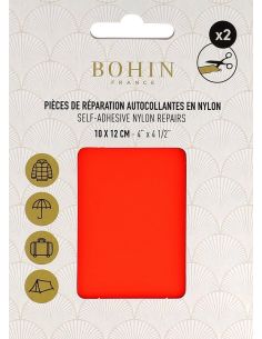 Toppe adesive di riparazione in nylon Bohin - Arancione fluorescente