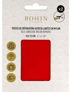 Toppe adesive in nylon Bohin - Rosso