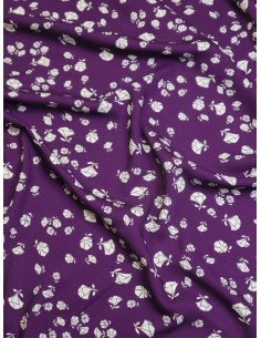 Tessuto twill viscosa Puff - Viola 2
