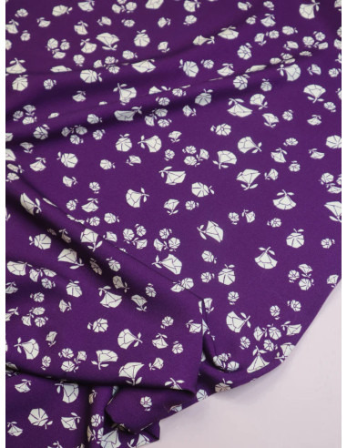 Tessuto twill viscosa Puff - Viola