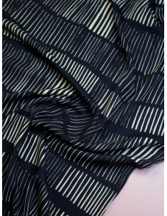 Tessuto twill viscosa Sticks - Nero 2