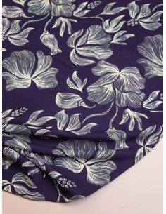 Tessuto twill viscosa Loa - Indigo 2