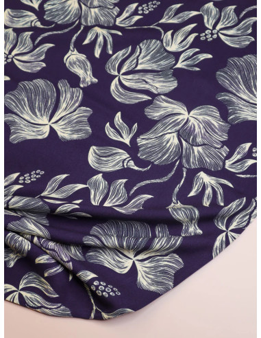Tessuto twill viscosa Loa - Indigo