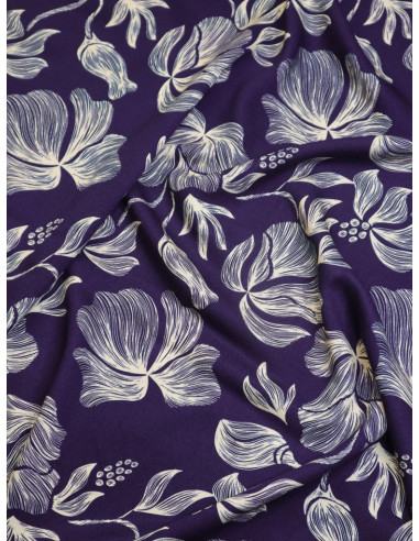 Tessuto twill viscosa Loa - Indigo