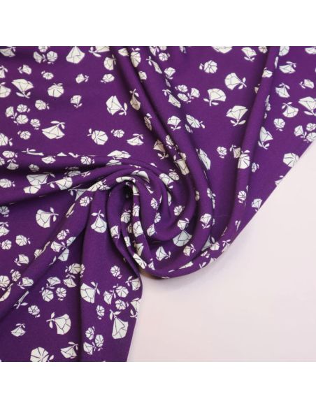 Tessuto twill viscosa Puff - Viola