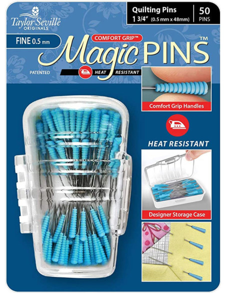 Scatola di 50 spilli magici speciali per quilting