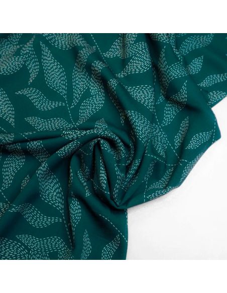 Tessuto twill viscosa Lulu - Verde pino