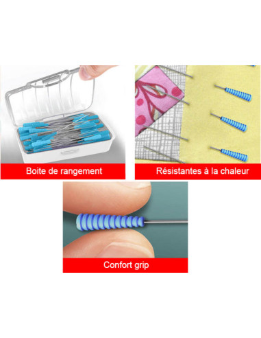 Scatola di 50 spilli magici speciali per quilting