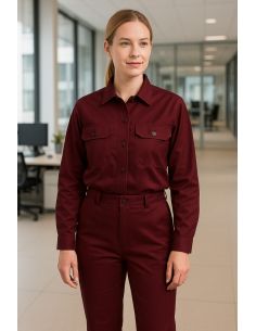 Tessuto twill tela da lavoro - Bordeaux 2
