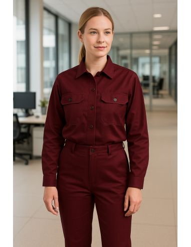 Tessuto twill tela da lavoro - Bordeaux