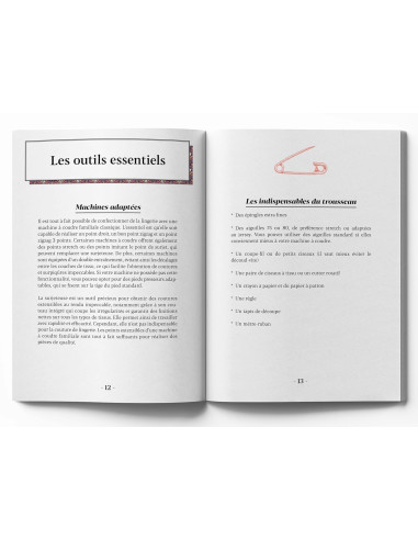 Libro piccolo manuale di cucito di lingerie